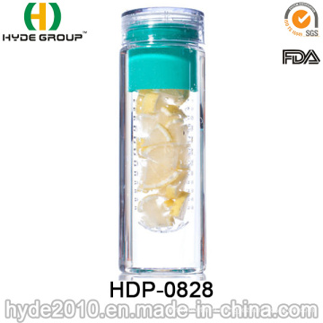 700ml adapté aux besoins du client bouteille d&#39;eau d&#39;infusion de fruit de Tritan, bouteille en plastique d&#39;infusion de fruit de BPA (HDP-0828)